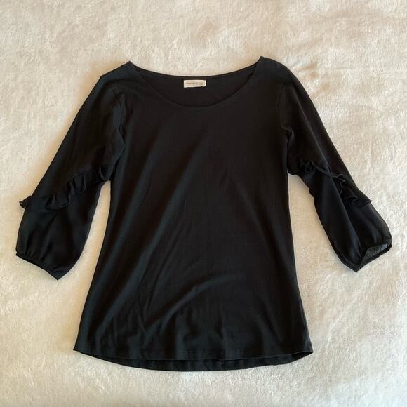 Elegantees Julia Jersey Chiffon Top Small - Picture 1 of 7